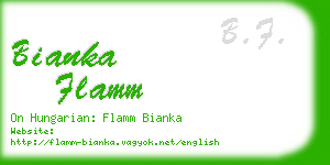 bianka flamm business card